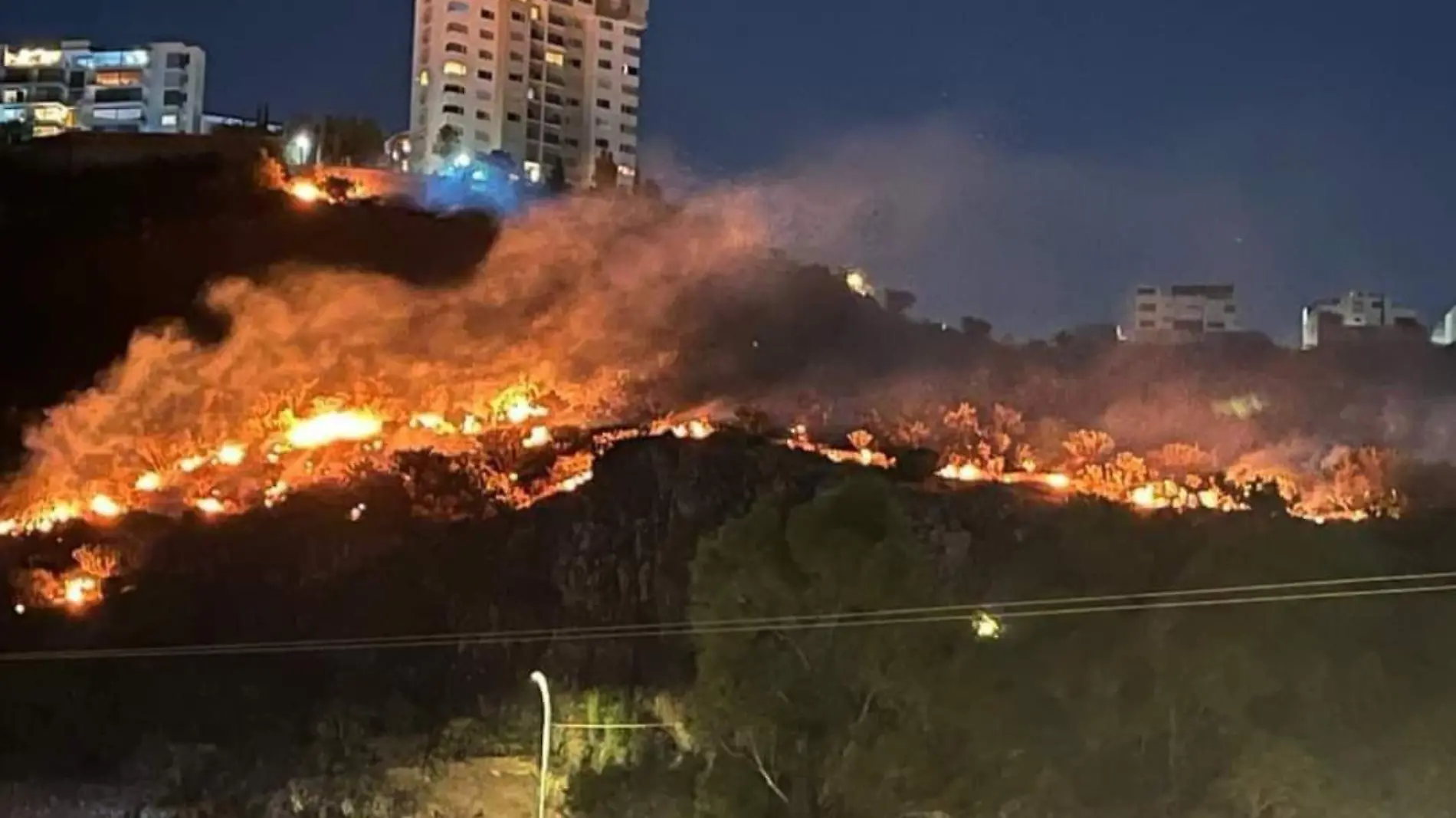 Incendio zona cerril